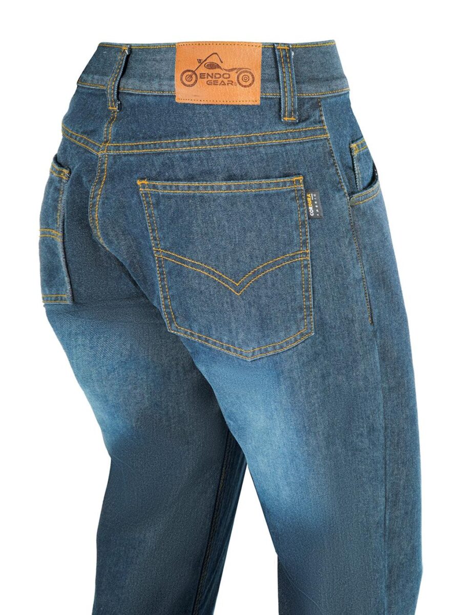Leanina Blue Cordura Denim – Durable Motorcycle Riding Jeans - Image 11