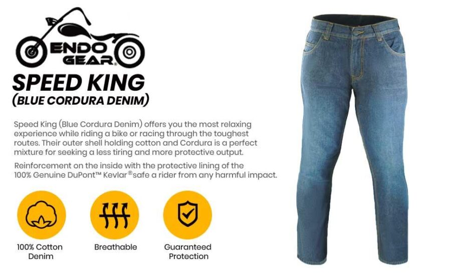 Leanina Blue Cordura Denim – Durable Motorcycle Riding Jeans - Image 20