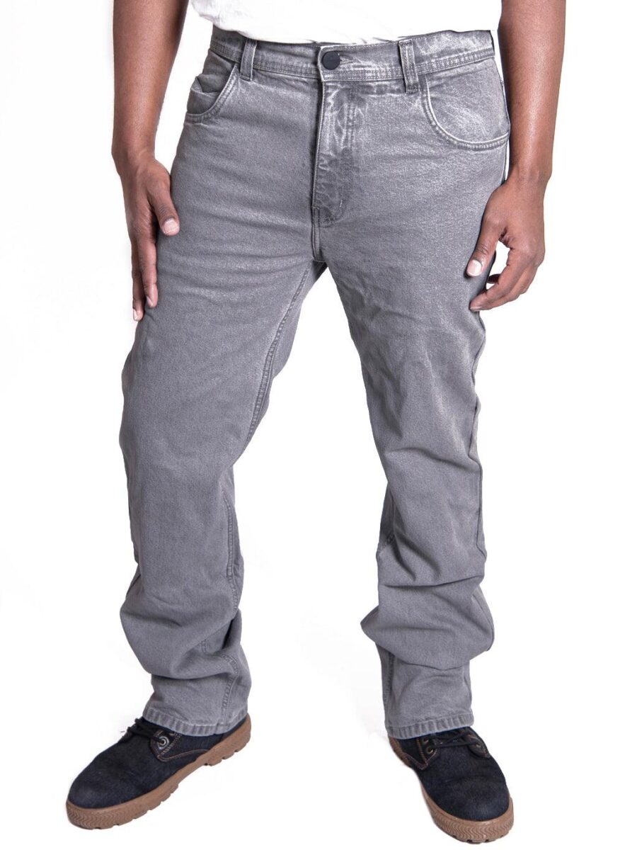 Leanina Grey Rider Jeans – Durable Motorcycle Denim Pants for Men & Women - Image 2