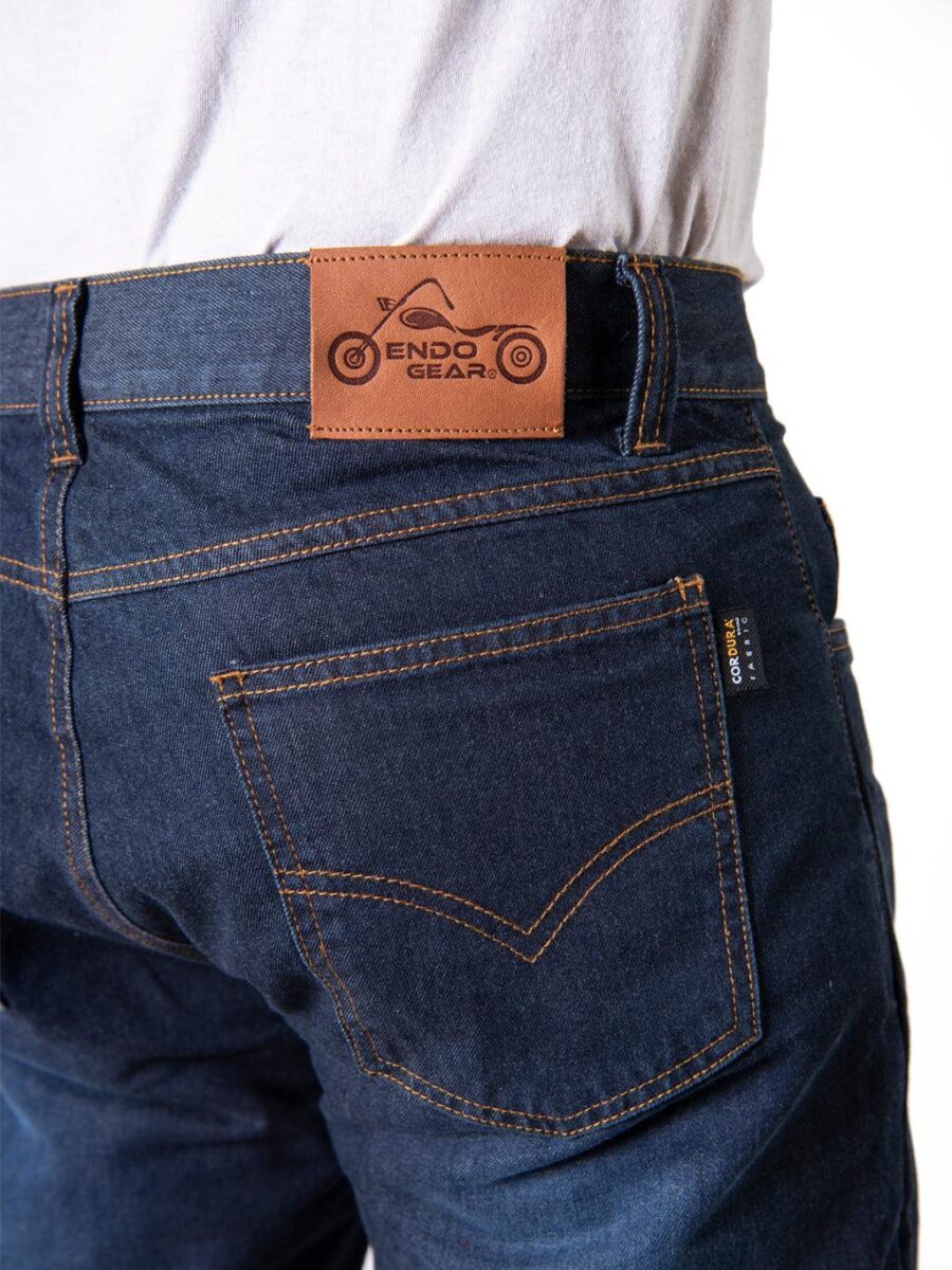 Leanina Blue Cordura Denim – Durable Motorcycle Riding Jeans - Image 3