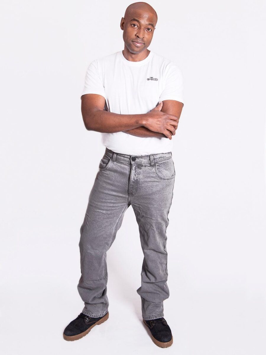 Leanina Grey Rider Jeans – Durable Motorcycle Denim Pants for Men & Women